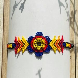 Native Cora Artisan Beaded 3D Bracelet